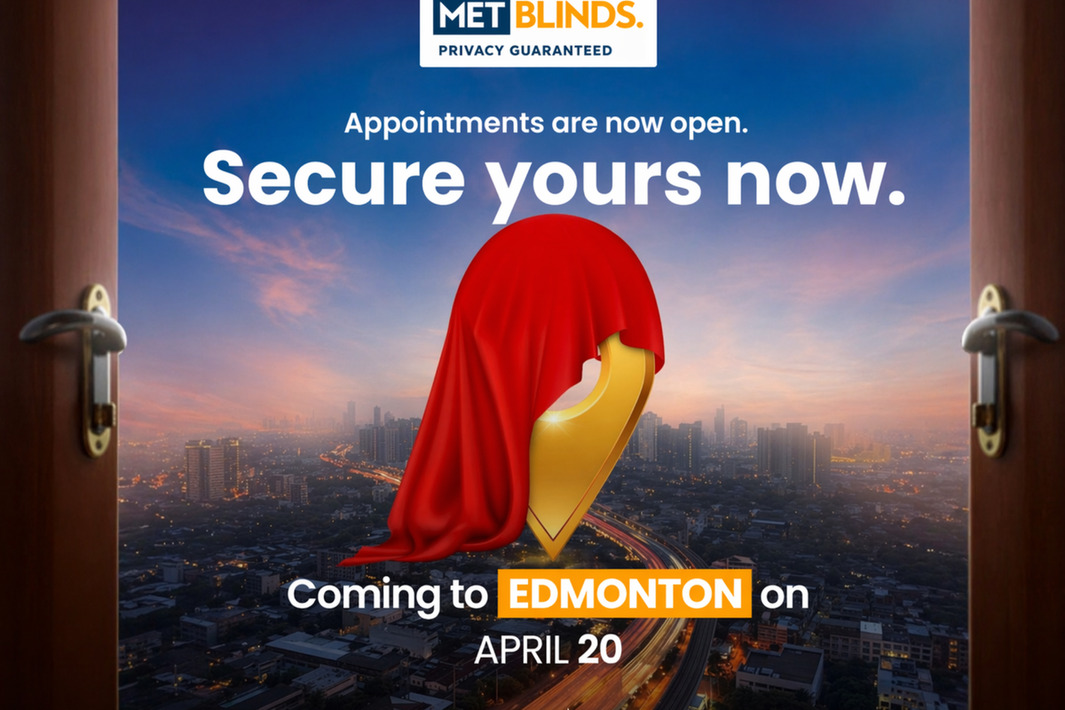 MET Blinds is Now Serving Edmonton!